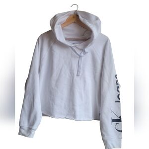Calvin Klein White Hoodie with Black Logo